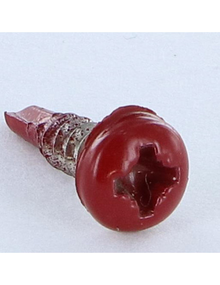 Autoperfurante Aço inoxidável A2 cabeça cilíndrica panela Pozi 3,5 x 13 RAL3011 vermelho acastanhado ROU