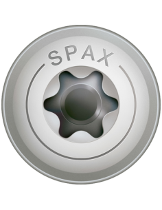 Spax Parafuso estrutural cabeça de disco Aço inoxidável A2 6X60 rosca total TORX T30 2
