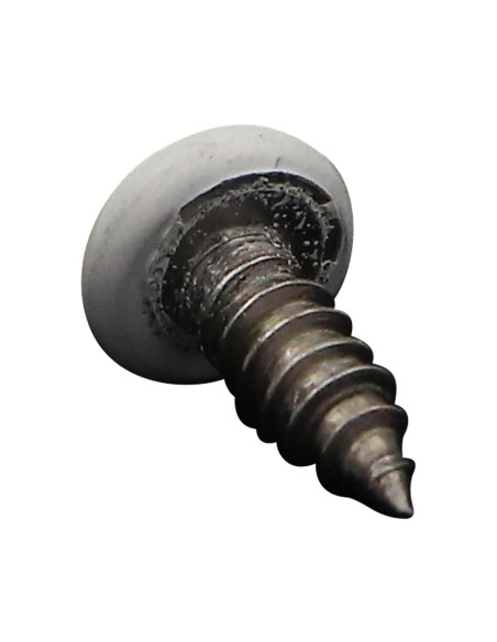 Parafuso de chapa cabeça abaulada larga 4,2 x 13 Aço inoxidável A2 TORX T20 RAL9010 branco puro