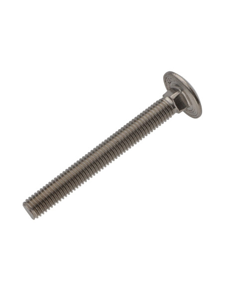 Parafuso cabeça redonda gola quadrada Aço inoxidável A2 M6X90 rosca total