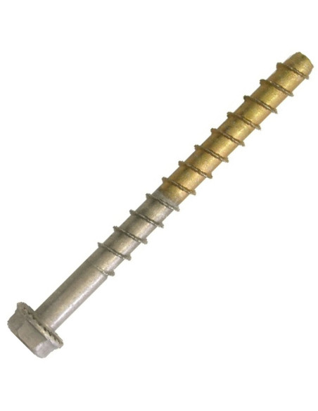 Parafuso Betão Bimetal Aço inoxidável A4 Aço bruto cabeça hexagonal 10X120