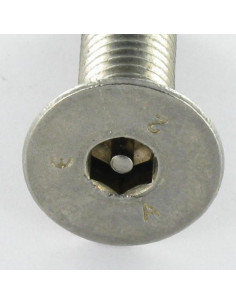Parafuso de metais Aço inoxidável A2 Seguro cabeça fresada hexagonal oca FHC chave de 5 com pino M8X40 2