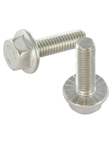 Parafuso de metais cabeça hexagonal flange com gola serrilhada M8X16 Aço inoxidável A2