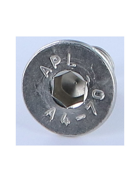 Parafuso de metais cabeça fresada hexagonal oca FHC chave de 6 M10X16 rosca total Aço inoxidável A4