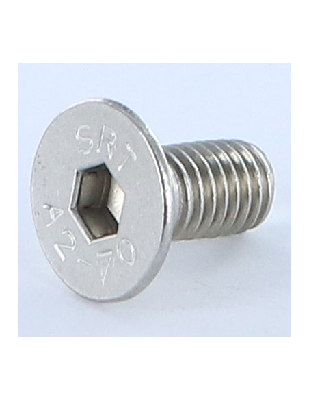Parafuso de metais Aço inoxidável A2 cabeça fresada hexagonal oca FHC chave de 5 M8X14 SS MARQ CABEÇA rosca total