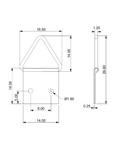 Suporte triangular para quadros 20 mm Aço bruto - Parafuso Express 2