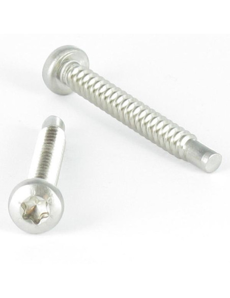 Parafuso de chapa cabeça abaulada larga 4,2X35 Aço inoxidável A2 TORX T20 perno piloto