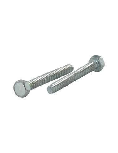Parafuso de chapa autorroscante cabeça hexagonal 6,3X100 Aço inoxidável A2 Aço zinco branco