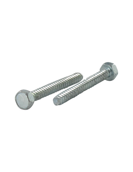 Parafuso de chapa autorroscante cabeça hexagonal 6,3X100 Aço inoxidável A2 Aço zinco branco