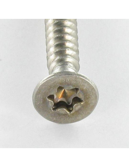 Parafuso de chapa cabeça fresada TORX T20 4,8X60 Aço inoxidável A2