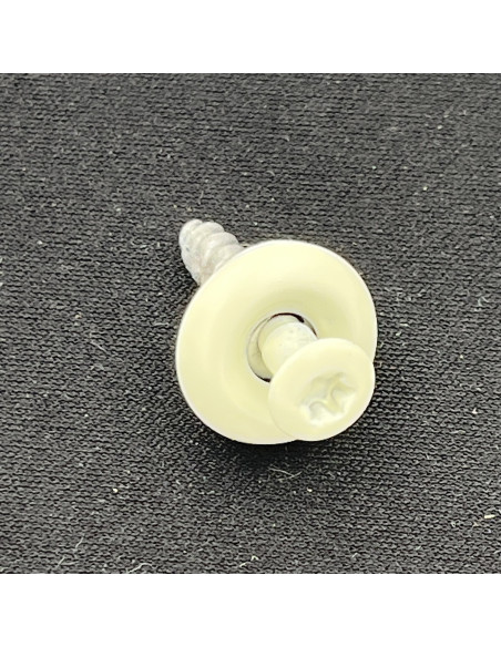 Parafuso para telhas cabeça fresada de panela TORX T20 Aço inoxidável A2 RAL9010 branco puro 4,5X25 Arruela