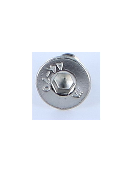 Parafuso de metais cabeça fresada hexagonal oca FHC chave de 4 M6X10 rosca total Aço inoxidável A4