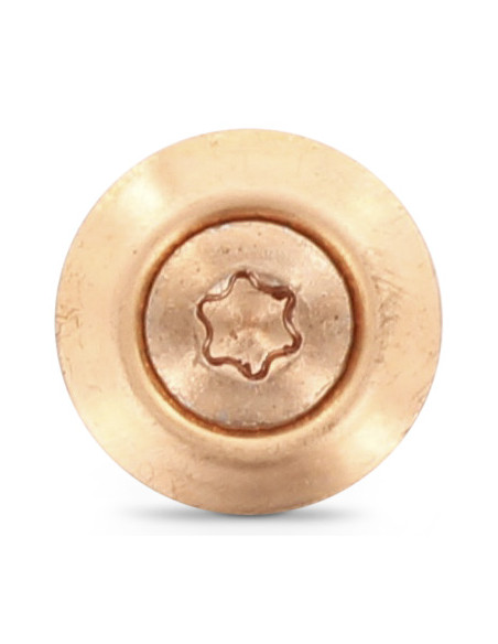 Parafuso para telhas cabeça fresada de panela TORX T20 Aço inoxidável A2 cobre 4,5X150 Arruela estanque com junta