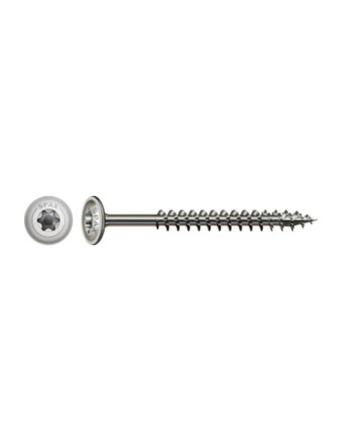 Spax Parafuso estrutural cabeça de disco Aço inoxidável A2 6X80 rosca total TORX T30