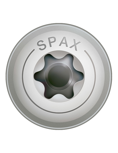 Spax Parafuso estrutural cabeça de disco Aço inoxidável A2 6X80 rosca total TORX T30