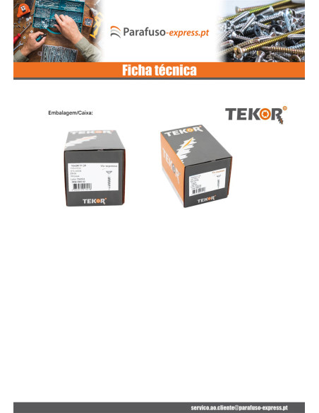 Parafuso de terraço pico cut TEKOR cabeça fresada de panela TORX T25 5X80 cut ponto antifenda tipo 17 Aço