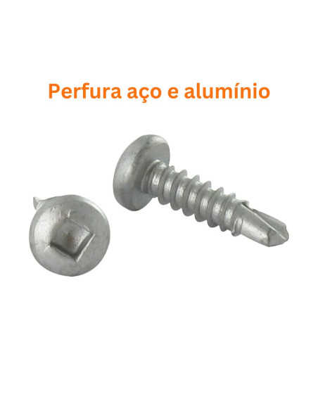 Autoperfurante cabeça cilíndrica quadrado 4,2 x 16 Aço inoxidável AISI 410