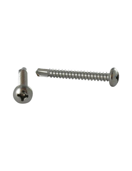 Autoperfurante cabeça cilíndrica quadrado phillips 4,8X16 SQ2+PH2 Aço inoxidável A2
