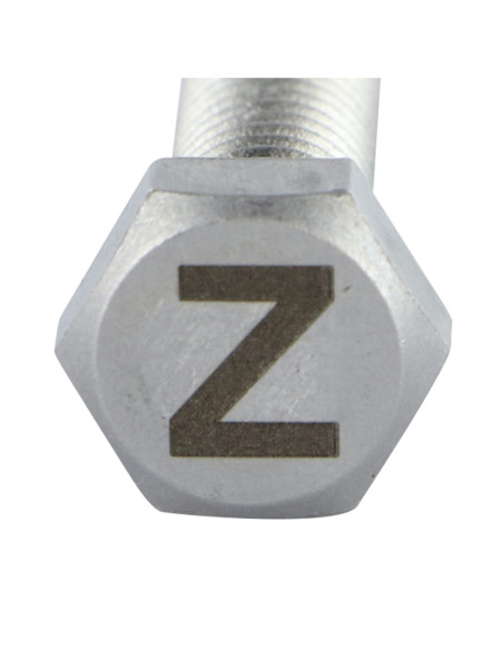 Parafuso de metais cabeça hexagonal 8X35 Aço inoxidável A4 com gravação de letras "Z"