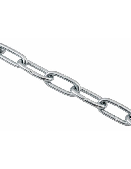 M Corrente direita LINK CRT 3MM Aço zinco branco (venda ao metro) forte resistência à corrosão Aço galvanizado a