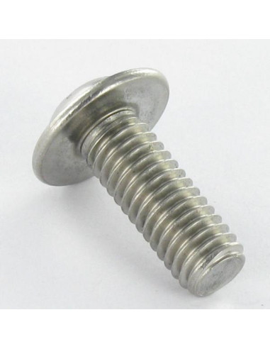 Parafuso de metais cabeça panela flange com gola TORX T20 M4X25 rosca total Aço inoxidável A2