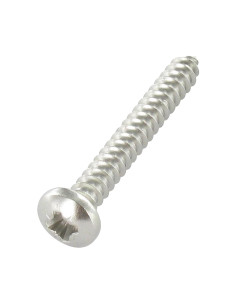 Parafuso de chapa cabeça abaulada larga Pozi 3,9 x 38 Aço inoxidável A4