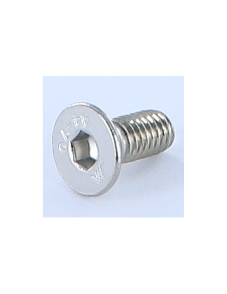Parafuso de metais cabeça fresada hexagonal oca FHC chave de 4 M6X16 rosca total Aço inoxidável A4