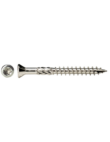 Balde de 1000 Parafuso de terraço pico cut 5X60 Aço inoxidável A2 cabeça fresada TORX T25 cut ponto antifenda tipo