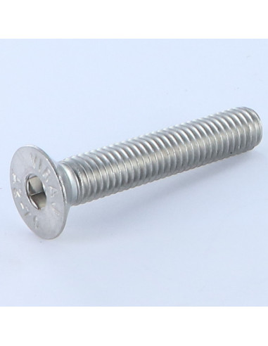Parafuso de metais cabeça fresada hexagonal oca FHC Aço inoxidável A2 chave de 5 M8X45 rosca total