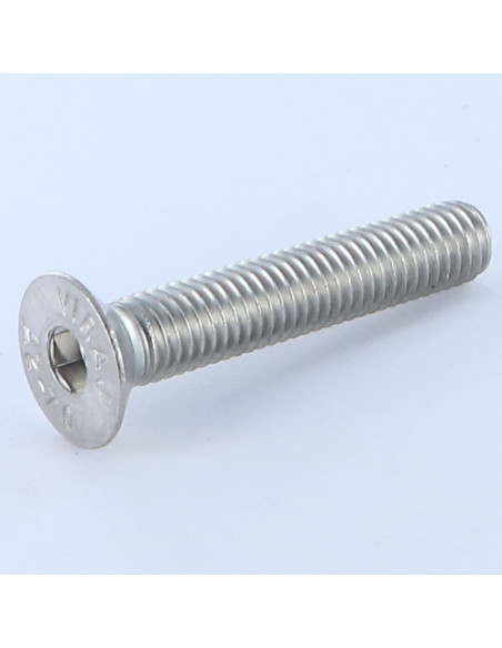 Parafuso de metais cabeça fresada hexagonal oca FHC Aço inoxidável A2 chave de 5 M8X45 rosca total
