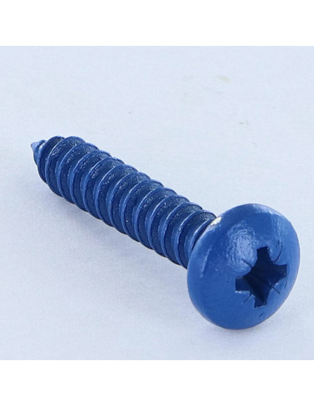 Parafuso de chapa Aço inoxidável A2 cabeça abaulada larga Pozi 4,8X25 azul RAL5010