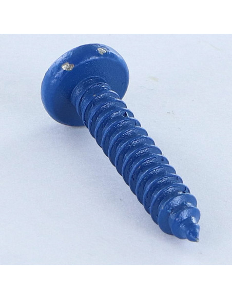 Parafuso de chapa Aço inoxidável A2 cabeça abaulada larga Pozi 4,8X25 azul RAL5010