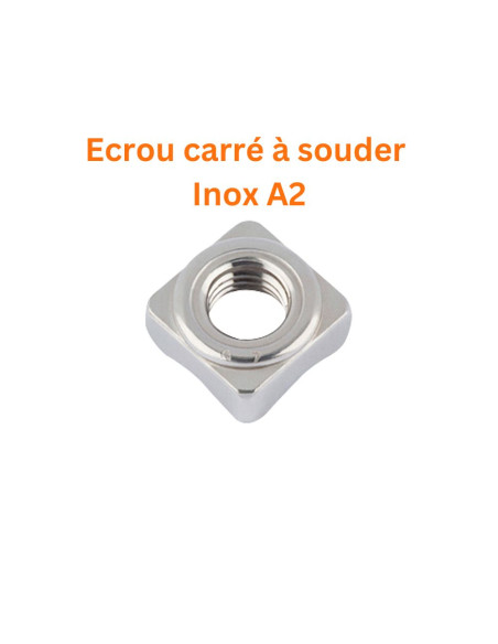 Porca Quadrada de soldar M6 10X10X5 Aço inoxidável A2