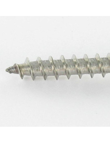 Parafuso de madeira aglomerado cabeça fresada Pozi PZ7 6X25 rosca total Aço inoxidável A4