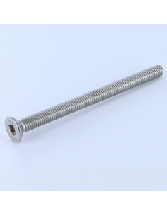 Parafuso de metais cabeça fresada hexagonal oca FHC chave de 4 M6X80 rosca total Aço inoxidável A4