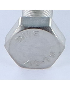 Parafuso de metais cabeça hexagonal M10X60 passo de rosca fino passo de rosca de 125 Aço inoxidável A2 2