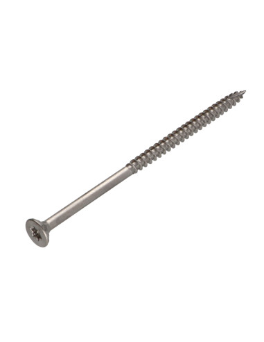 Parafusos de madeira e aglomerado TEKOR Aço inoxidável A2 cabeça fresada dentado TORX T25 5X100 roscado sobre 60