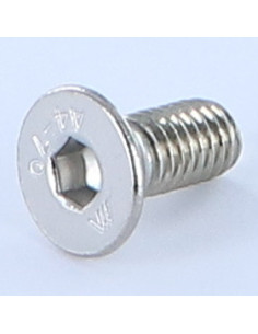 Parafuso de metais cabeça fresada hexagonal oca FHC chave de 3 M5X20 rosca total Aço inoxidável A4