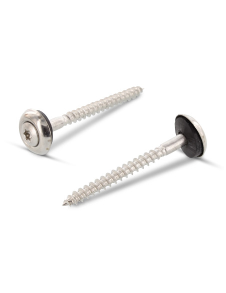 Parafuso para telhas cabeça fresada de panela TORX T20 Aço inoxidável A2 4,5X80 Arruela estanque com junta de