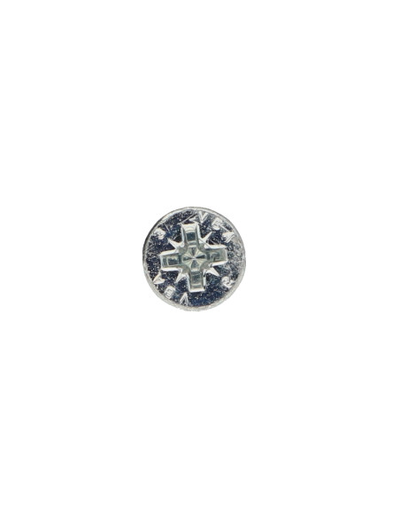 Parafuso de madeira aglomerado VBA3 cabeça fresada Pozi 6X130 rosca parcial Aço zinco branco