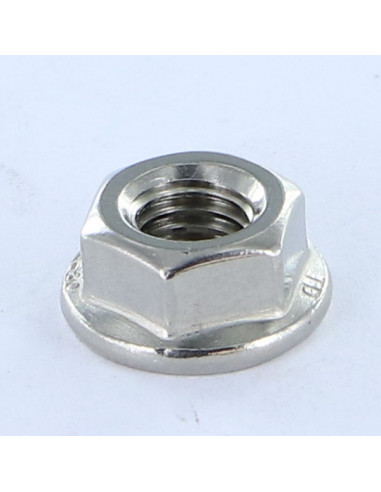 Porca flange lisa M8 Aço inoxidável A4 80 - Parafuso Express