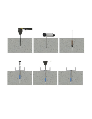 Parafuso de betão cabeça fresada TORX T45 8X60 Bimetal