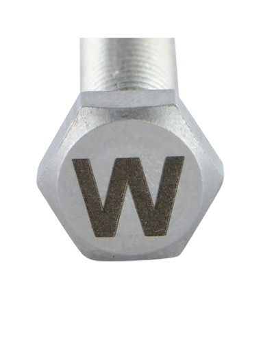 Parafuso de metais cabeça hexagonal 8X35 Aço inoxidável A4 com gravação de letras "C"