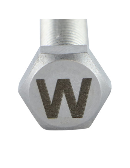 Parafuso de metais cabeça hexagonal 8X35 Aço inoxidável A4 com gravação de letras "C"
