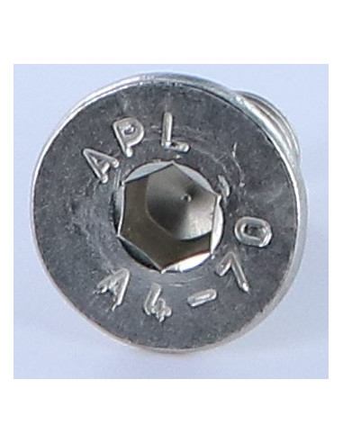 Parafuso de metais cabeça fresada hexagonal oca FHC chave de 8 M12X20 rosca total Aço inoxidável A4