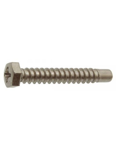 Parafuso de chapa cabeça hexagonal Pozi perno piloto Aço inoxidável A2 5,5 x 45 roscado sobre 40