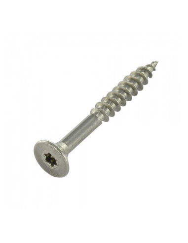 Parafuso de madeira aglomerado cabeça fresada 5X120 roscado sobre 70 TORX T25 Aço inoxidável A4
