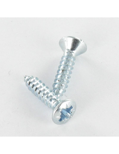 Parafuso de chapa cabeça fresada de panela Pozi 3,9 x 32 Aço zinco branco