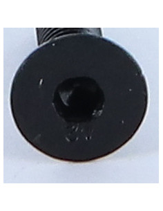 Parafuso de metais Aço inoxidável A2 cabeça fresada hexagonal oca FHC chave de 3 M5X20 Preto rosca total 2