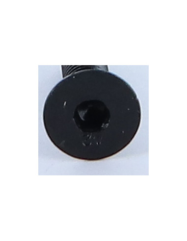 Parafuso de metais Aço inoxidável A2 cabeça fresada hexagonal oca FHC chave de 3 M5X20 Preto rosca total